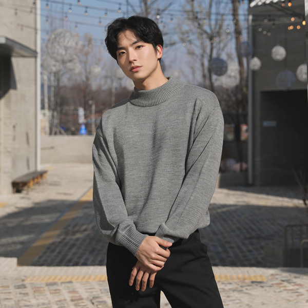 포밍 반폴라 베이직 니트