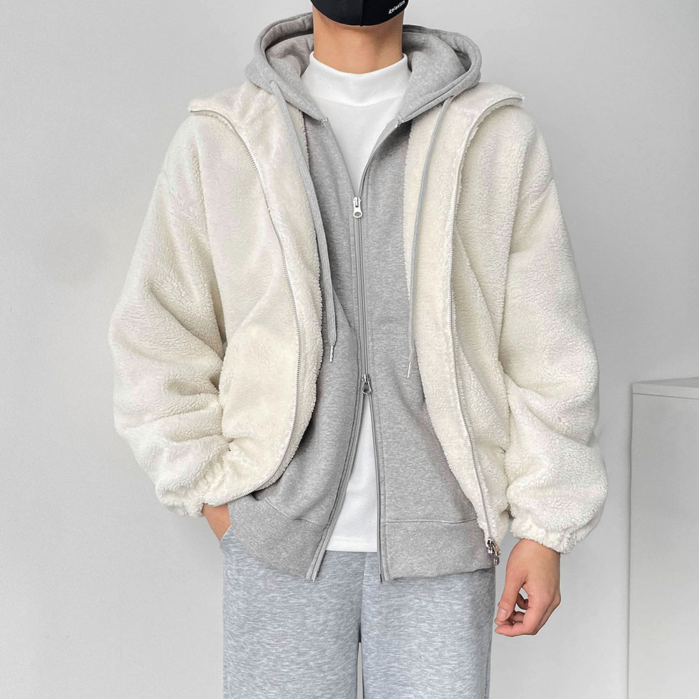 커플 보아털 투웨이 점퍼