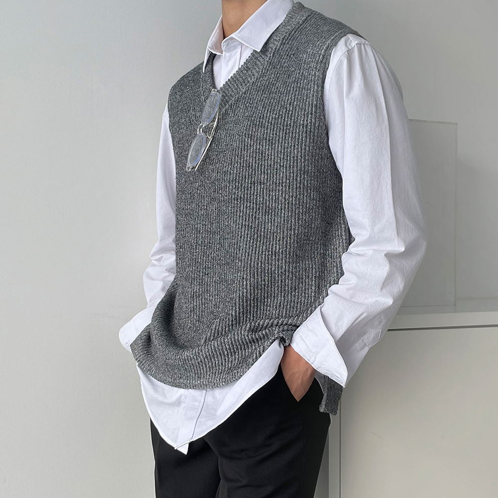 제인 브이넥 니트 베스트