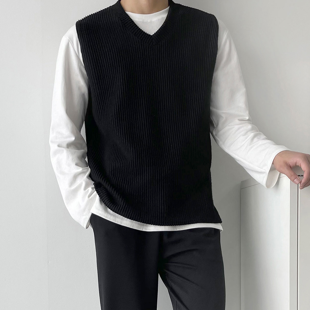 제인 브이넥 니트 베스트