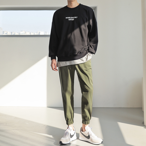 네이쳐 오버핏 전사 맨투맨