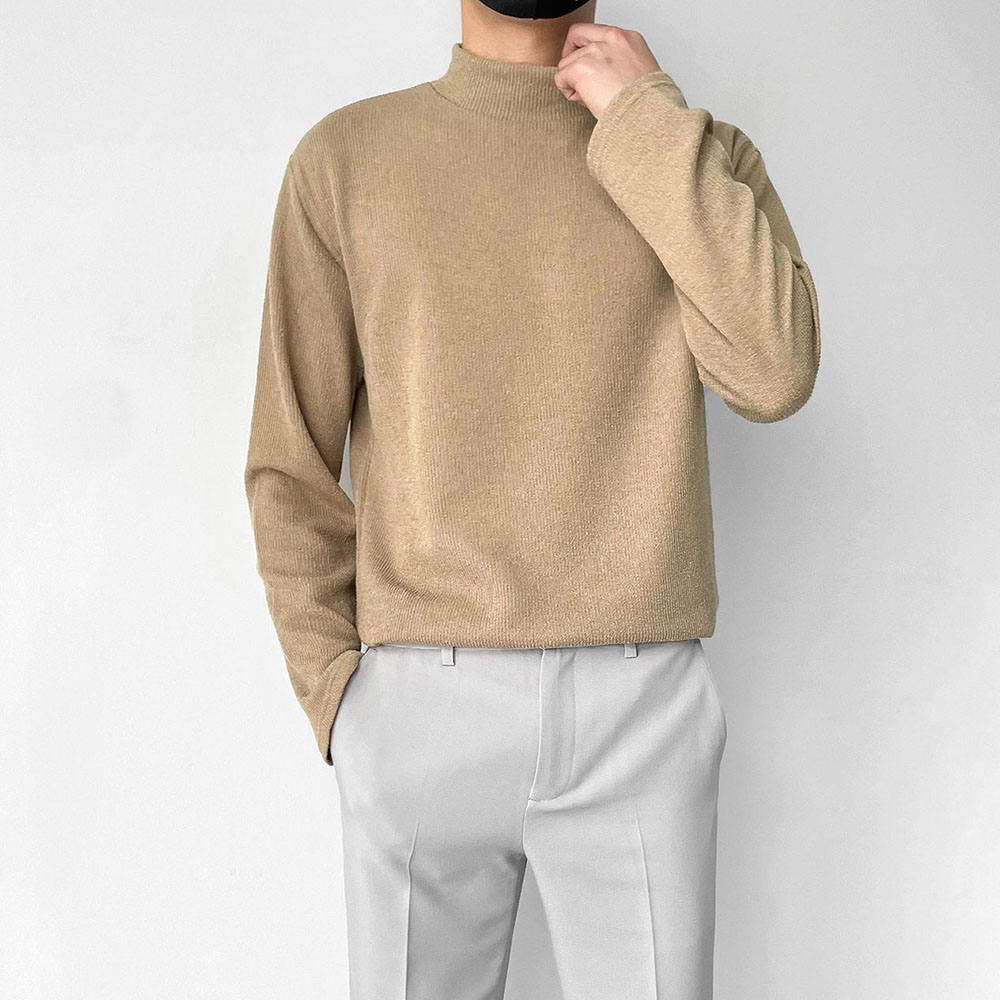 허그미 12컬러 반폴라 니트