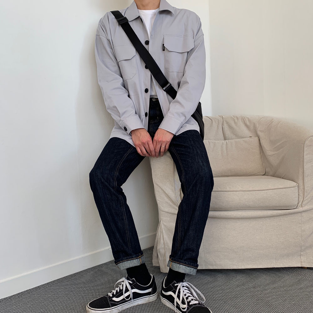 미니멀 데일리 코튼 트러커자켓