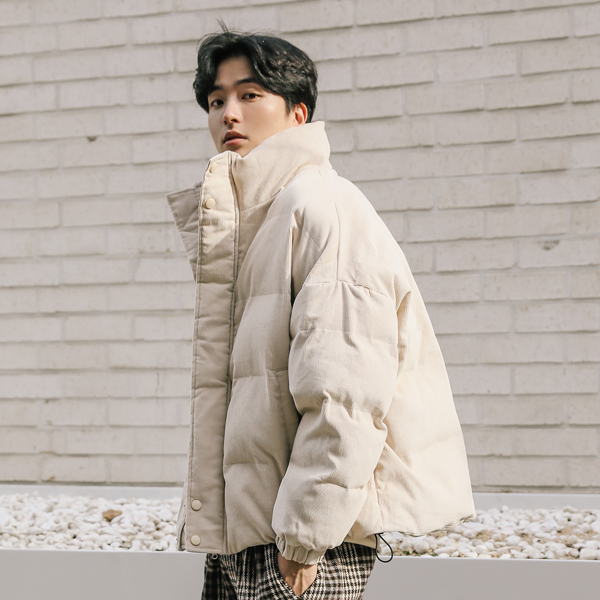 유니섹스 코듀로이 숏패딩