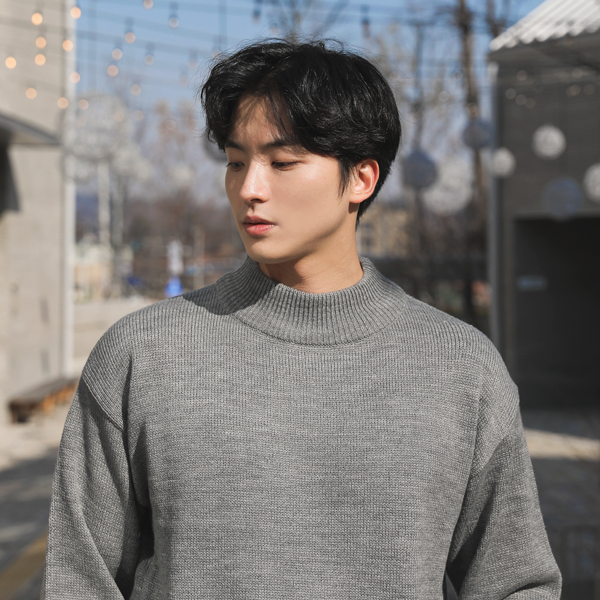 포밍 반폴라 베이직 니트