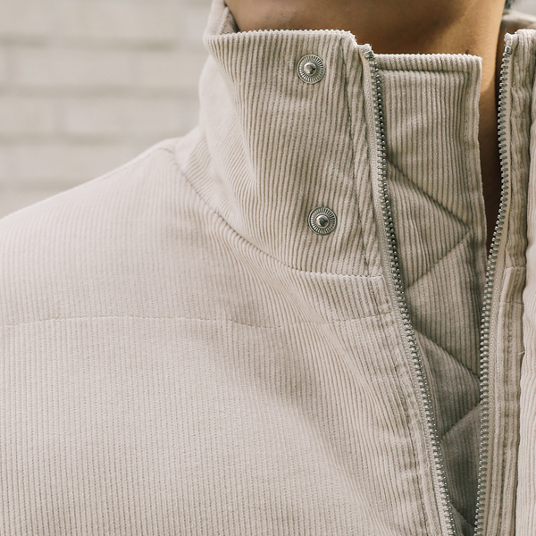 유니섹스 코듀로이 숏패딩